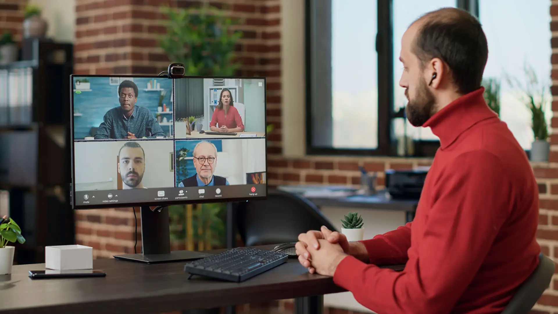 office-worker-attending-videocall-meeting-with-business-people-talking-about-financial-growth-male-employee-using-remote-videoconference-chat-discuss-wireless-communication-tripod-shot